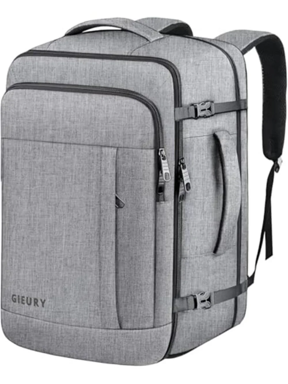 40L 50L Carry On Backpack 17 Inch Laptop Travel Weekender Expandable Grey